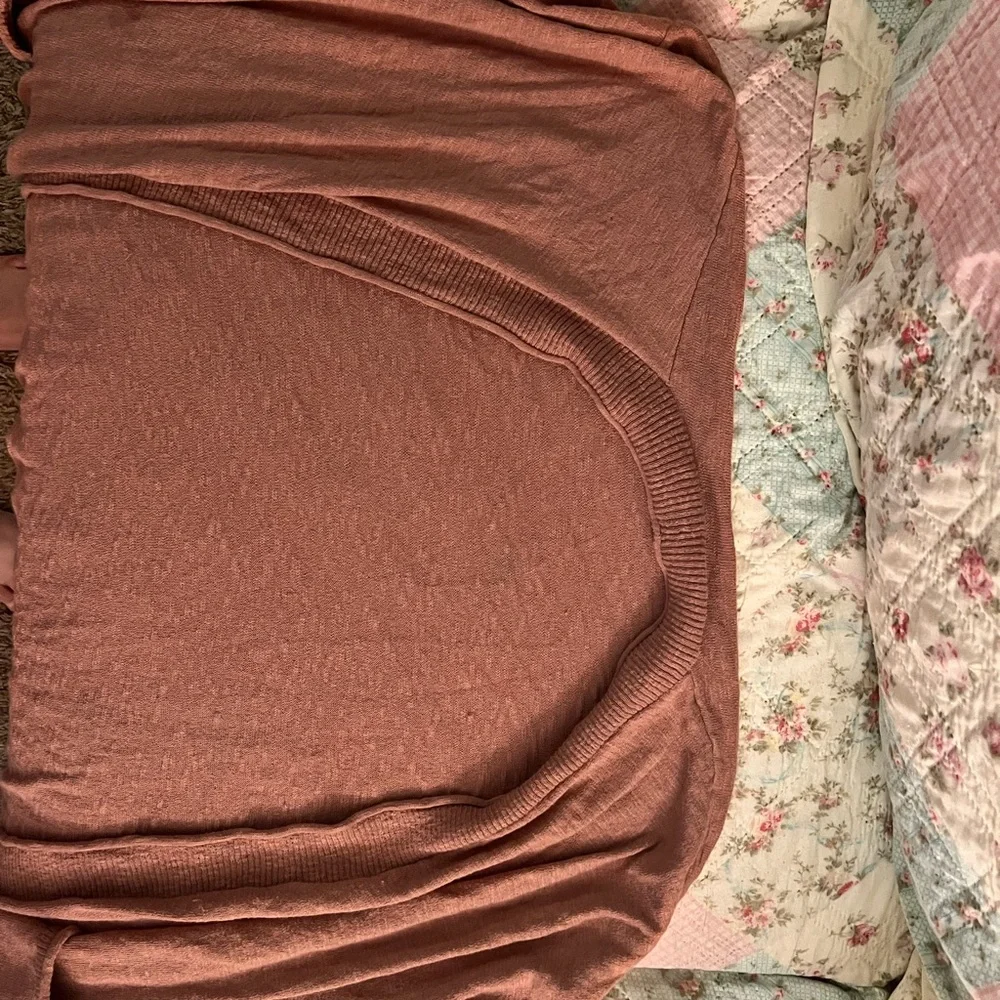 Rust Cardigan Sweater - Picture 2 of 3